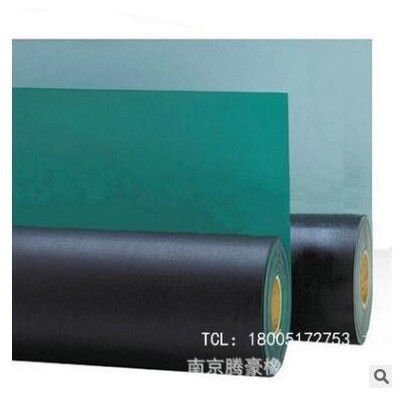 廠家直銷(xiāo)各種規(guī)格防靜電橡膠板 一面綠色一面黑色 絕緣橡膠板