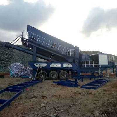 邦隆100噸大型輪胎式移動破碎機 車載式移動制砂機