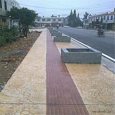 桓石 仿古壓模混凝土地坪 小區(qū)綠化 地面裝飾材料仿天然石材、磚、木效果逼真  壓花水泥地坪材料