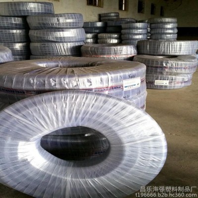 山東濰坊供應(yīng)塑料軟管pvc增強(qiáng)纖維鋼絲管透明無(wú)味三彩線15*3.5mm可定制規(guī)格一手貨源