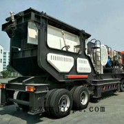 輪胎式 移動破碎機(jī) 建筑垃圾破碎站 簡易移動破碎站