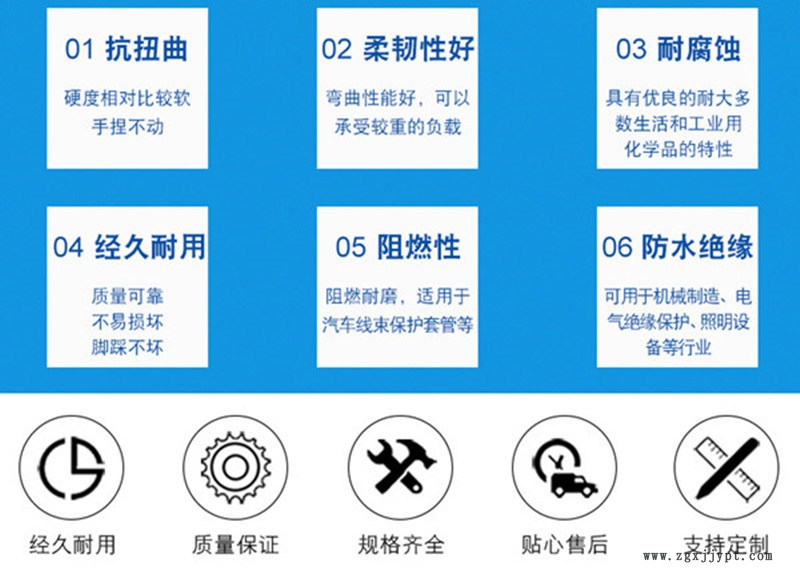 廣東汕尾廠家批發尼龍軟管黑色塑料軟管 汽車機器線束保護軟管 廠家貨源