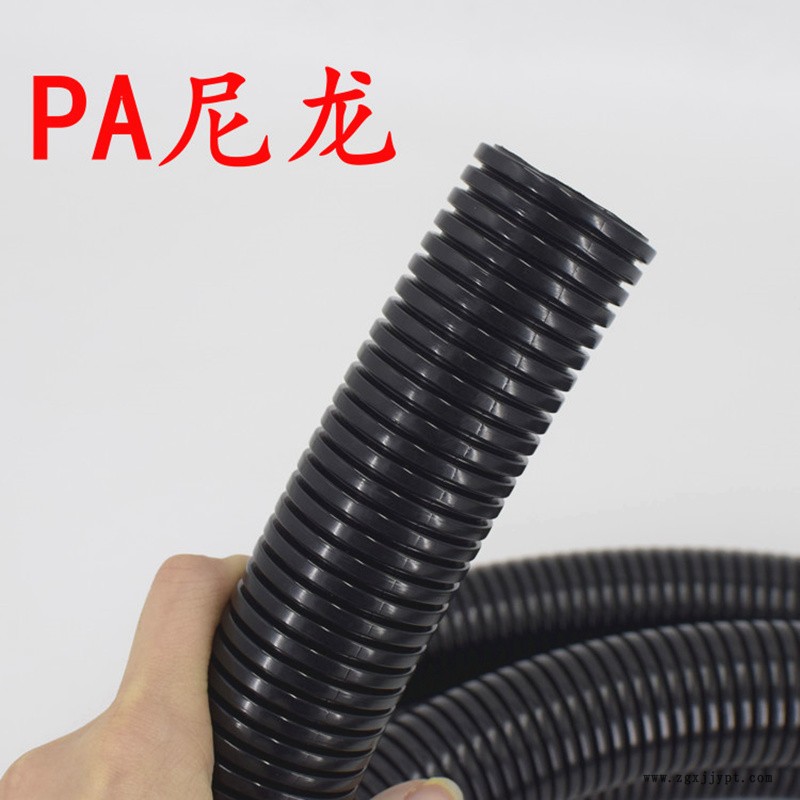 甘肅酒泉廠家批發尼龍軟管黑色塑料軟管 汽車機器線束保護軟管 規格齊全