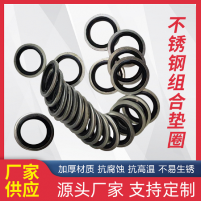 不銹鋼304組合墊圈墊片密封圈橡膠O型圈非標公制英制組合密封墊