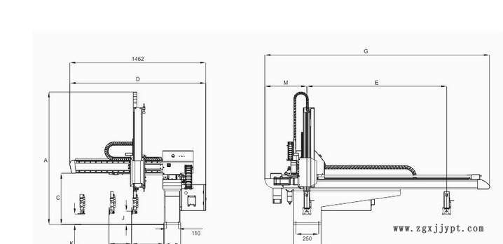 深圳平湖機械手廠家直銷 兩軸機械手 單臂單節ZK-H1000S2示例圖4